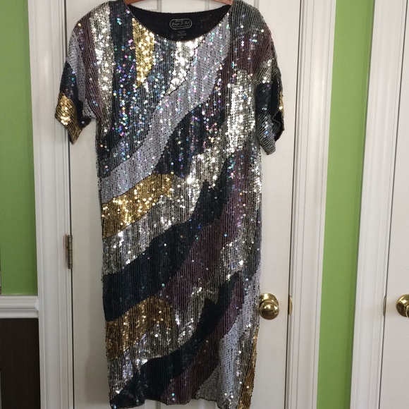 Jean for Joseph Le Bob sequin dress multi color - Picture 1 of 8